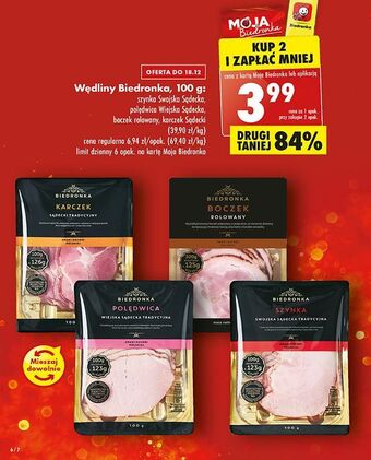 Biedronka Szynka swojska sądecka tradycyjna biedronka oferta