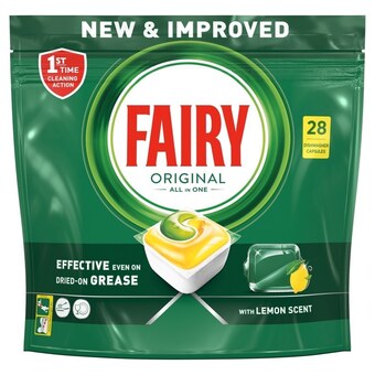 Delikatesy Centrum Fairy original all in one cytryna tabletki do zmywarki, x28 oferta
