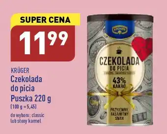 ALDI Czekolada do picia o smaku słonego karmelu kruger oferta