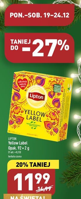 ALDI Herbata lipton yellow label tea oferta