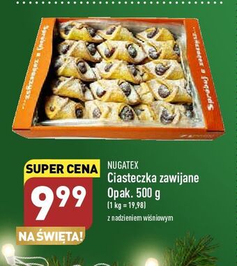 ALDI Ciasteczka zawijane z nadzieniem wiśniowym nugatex oferta