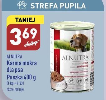 ALDI Karma dla psa z kawałeczkami świeżego mięsa wołowina alnutra oferta