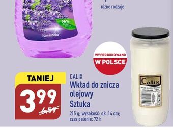 ALDI Wkład olejowy do znicza 72 h 215 g calix oferta