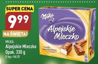 ALDI Czekoladki waniliowe milka alpejskie mleczko oferta