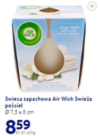 Action Air Wick Świeca zapachowa Świeża pościel 7,5x8cm oferta