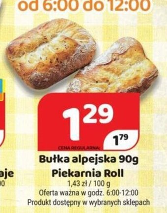 Delfin Piekarnia Roll Bułka alpejska 90g oferta