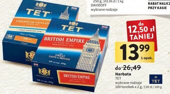 Intermarche Herbata ekspresowa tet premium ceylon oferta