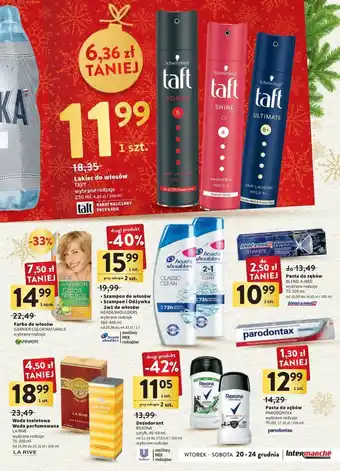 Intermarche Lakier do włosów taft ultimate oferta