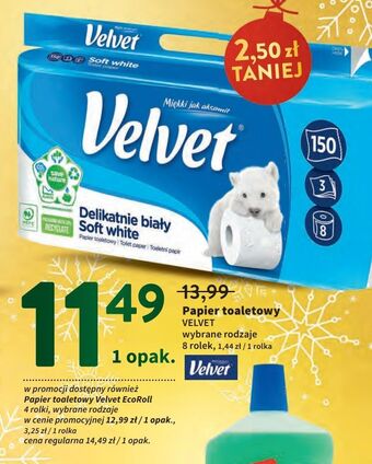 Intermarche Papier toaletowy delikatnie biały velvet oferta