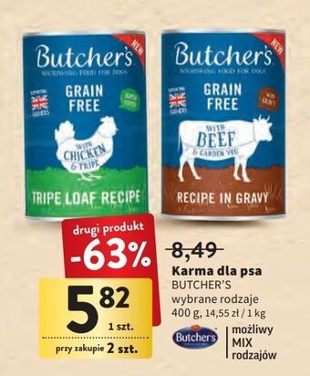Intermarche Karma dla psa wołowina butcher's grain free oferta