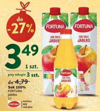 Intermarche Sok 100% jabłkowy fortuna oferta