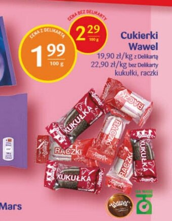 Delikatesy Centrum Cukierki Wawel 100g oferta