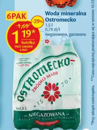 Delikatesy Centrum Woda mineralna Ostromecko 1,5l oferta