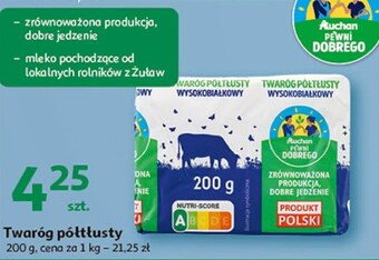 Auchan Twaróg pewni dobrego oferta