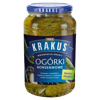 Krakus ogórki konserwowe 920 g