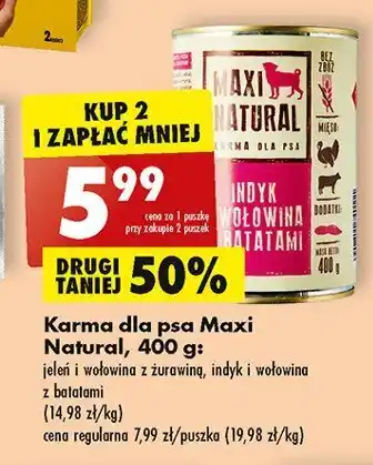 Biedronka Karma dla psa jeleń i wołowina z żurawiną 1 SZT 400 G oferta