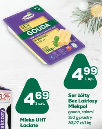 ABC Mlekpol Ser żółty bez laktozy gouda, salami 150g plastry oferta