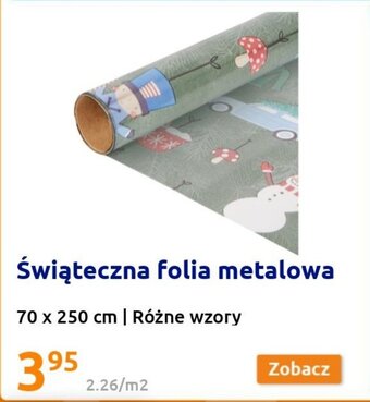 Action Świąteczna folia metalowa 70 x 250 cm / Różne wzory oferta