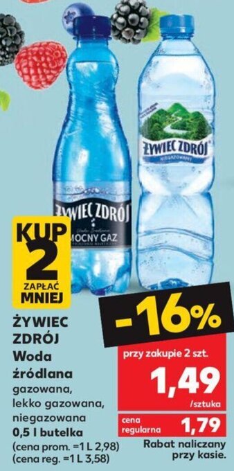 Kaufland Żywiec Zdrój woda źródlana 0,5l oferta