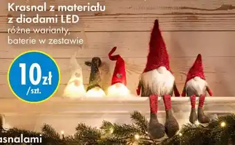 Tedi Krasnal z materiału z diodami LED różne warianty, baterie w zestawie oferta