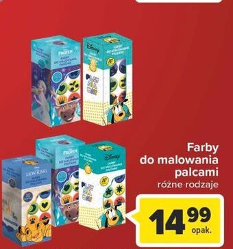 Carrefour Farby do malowania palcami z pieczątkami frozen oferta