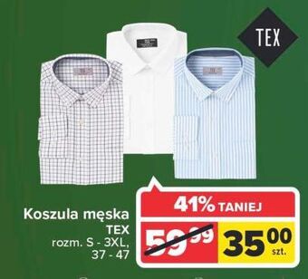 Carrefour Koszula męska s-3xl tex oferta