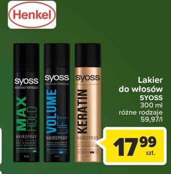 Carrefour Lakier do włosów syoss keratin oferta