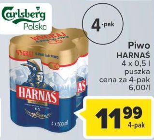 Carrefour Piwo harnaś jasne pełne oferta