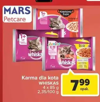 Carrefour Kremowa zupa tradycyjne smaki whiskas oferta