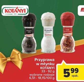 Carrefour Sól morska jodowana w młynku kotanyi oferta