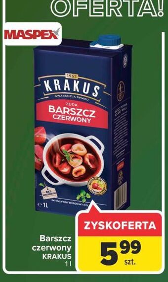 Carrefour Barszcz czerwony krakus maspex oferta