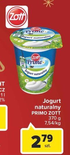 Carrefour Jogurt naturalny zott primo oferta