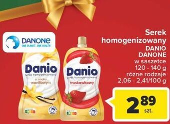 Carrefour Serek truskawka saszetka danone danio oferta