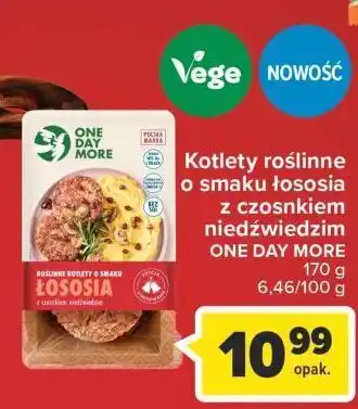 Carrefour Roślinne kotlety o smaku łososia z czosnkiem niedźwiedzim one day more oferta