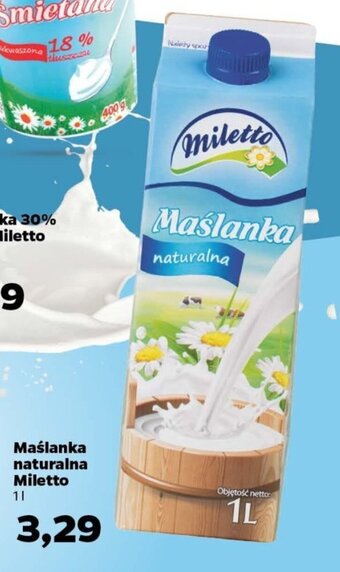 Netto Miletto Maślanka naturalna 1l oferta
