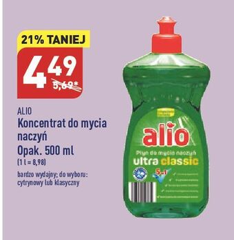 ALDI Płyn do mycia naczyń ultra lemon alio oferta