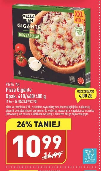 ALDI Pizza salami z kiełbasą wołową pizz'ah oferta