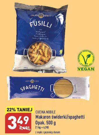 ALDI Makaron świderki cucina nobile oferta