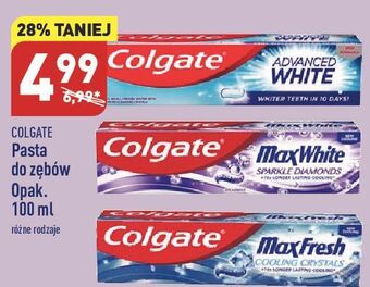 ALDI Pasta do zębów sparkle diamonds colgate max white oferta
