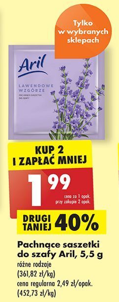 Biedronka Pachnąca saszetka lawendowe wzgórze aril oferta