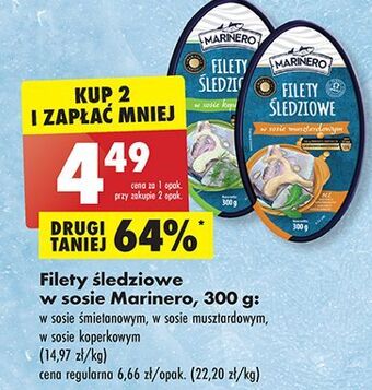 Biedronka Filety śledziowe w sosie śmietanowym marinero oferta