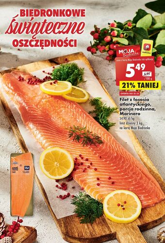 Biedronka Filet z łososia atlantyckiego marinero oferta