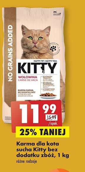 Biedronka Karma dla kota sterile z wołowiną kitty excellence oferta