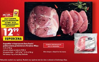 Biedronka Łopatka wieprzowa bez kości kraina mięs oferta