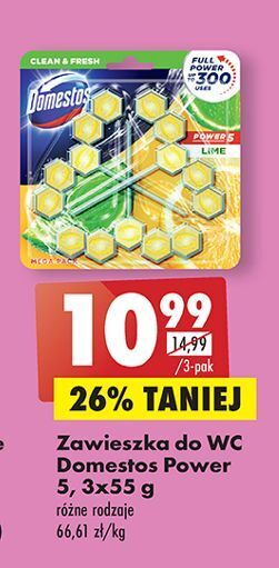 Biedronka Kostka do wc lime domestos power5 oferta