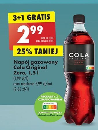 Biedronka Napój zero cola original oferta