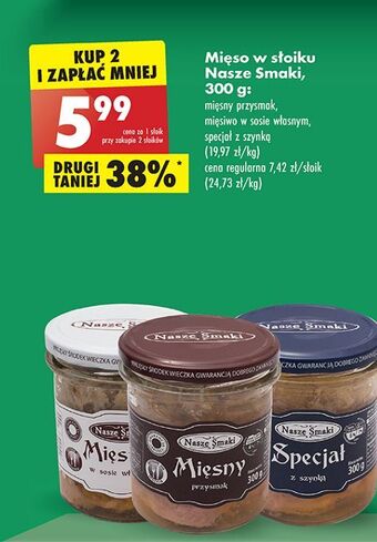 Biedronka Mięsiwo w sosie własnym nasze smaki oferta