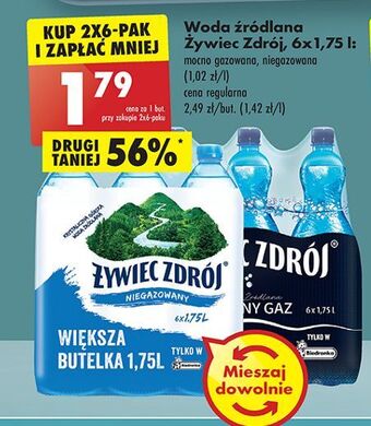 Biedronka Woda niegazowana żywiec zdrój oferta