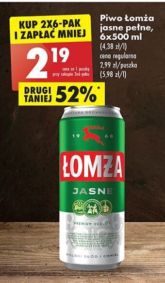 Biedronka Piwo łomża jasne (dawniej export) oferta
