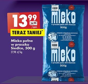 Biedronka Mleko w proszku osm siedlce oferta